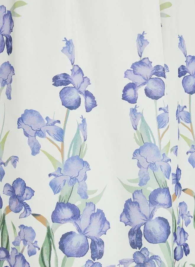 Styli Plus Size Women Floral Print Maxi Skirt